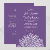 Classical Ornate Art Deco Style Mandala Wedding Kaart (Voorkant / Achterkant)