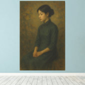 Classical Portrait of a Lady | Fine Art Oil Painti Canvas Afdruk (Insitu (Houten vloer))