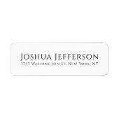 Classical Professional Creative Plain Black White Etiket (Voorkant)