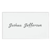 Classical Professional Creative Plain Black White Naambadge (Voorkant)