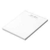 Classical Professional Creative Plain Black White Notitieblok (Gedraaid)