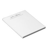Classical Professional Creative Plain Black White Notitieblok (Schuin)