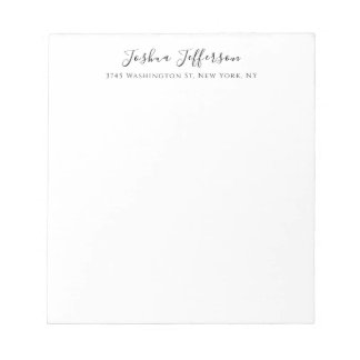 Classical Professional Creative Plain Black White Notitieblok