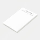 Classical Professional Creative Plain Black White Post-it® Notes (Schuin)