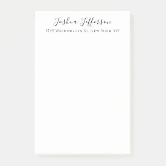 Classical Professional Creative Plain Black White Post-it® Notes