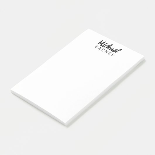 Classical White Minimalist Plain Elegant Post-it® Notes (Schuin)