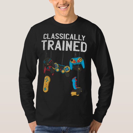 Classically Trained Retro Video and Computer Gamin T-shirt (Voorkant)