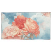 Classics - Angelic Pink en Red Roses in zachte cap Kussensloop (Voorkant)