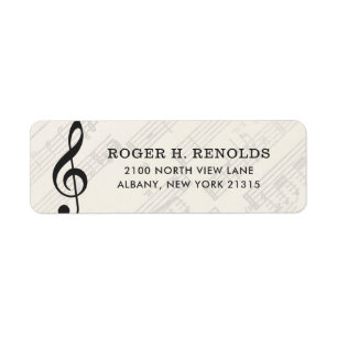 Classificatieblad voor muziek   Retouradres Etiket