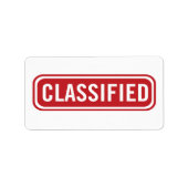 Classificatielabel Etiket (Voorkant)