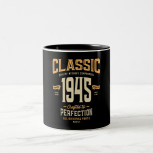Classique 1945 78e anniversaire Mug à café à deux 