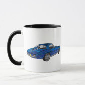 Classique 1963 Corvette Bleue DAD Coffee Mug (Gauche)