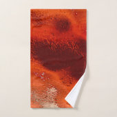 Classique à taché dans les tons rouge&coral intens (Serviette à main)