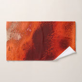 Classique à taché dans les tons rouge&coral intens (Serviette à main)