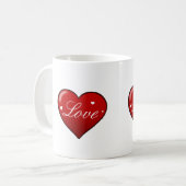 classique amour coeur mug (Devant gauche)