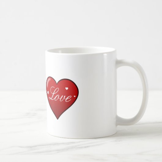 classique amour coeur mug (Droite)