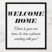 Classique - "Bienvenue à la maison" Étiquette de b (Étiquettes simples)