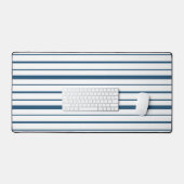 Classique bleu profond et blanc multiréglé (Clavier et souris)