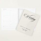 Classique Cahier de Planner Calligraphié Noir Ivoi (Devant avec enveloppe)
