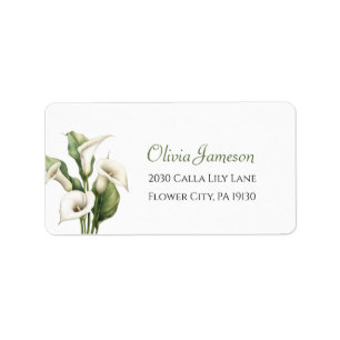 Classique Calla Lily Étiquette de adresse