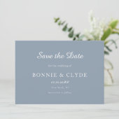 Classique Carte de Mariage à Plat 'Save the Date' (Debout devant)