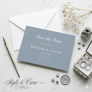Classique Carte de Mariage à Plat 'Save the Date'