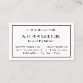 Classique, Carte de visite traditionnel (Devant)