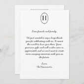 Classique Chic Mariage Carte de remerciements (Devant / Derrière)