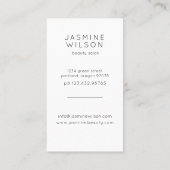 Classique Confetti | Carte de visite minimal (Dos)