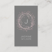 Classique Confetti | Carte de visite minimal (Devant)