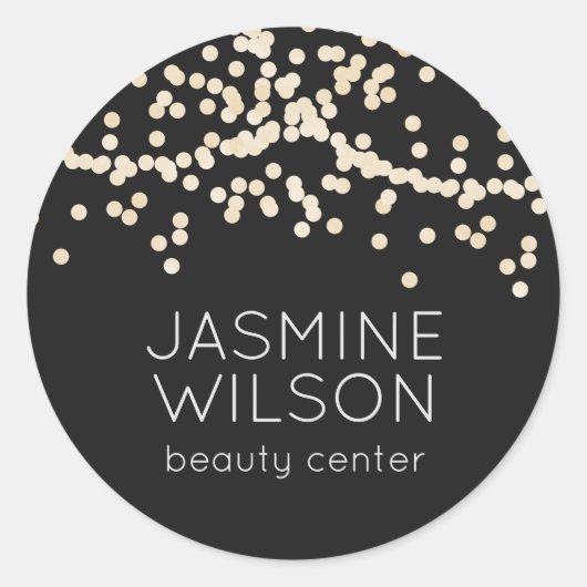 Classique Confetti | Sticker personnalisé minimali (Devant)