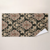 classique damask jacquard motif avec cadre abstrai (Serviette de bain)