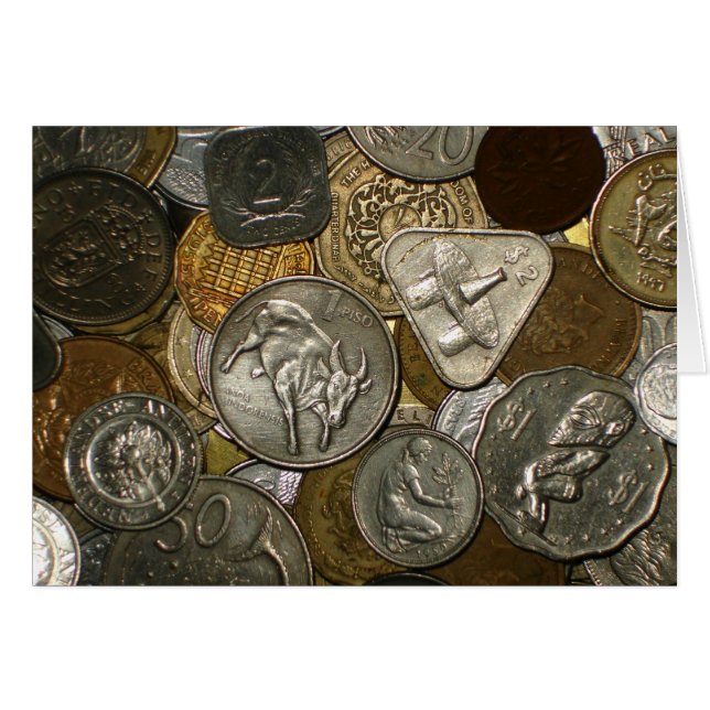 Classique de carte de pièce de monnaie (Devant horizontal)