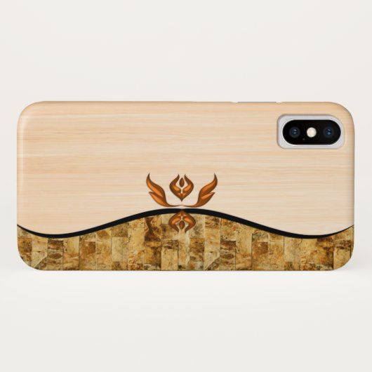 Classique d'élégance dans le coque iphone Brown (Dos (Horizontal))