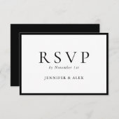 Classique Élégant Mariage Rsvp Traditionnel (Devant / Derrière)
