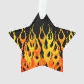 Classique emballant des flammes sur le noir solide (dos)