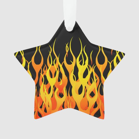 Classique emballant des flammes sur le noir solide (devant)