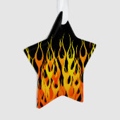 Classique emballant des flammes sur le noir solide (devant)