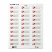 Classique Étiquette Adresse de Retour Florale Rose (Feuille entière)