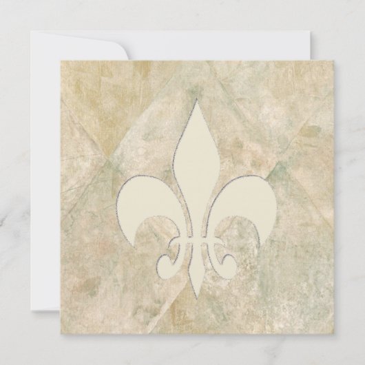 Classique Fleur De Lis Invitations De Mariage (Devant)