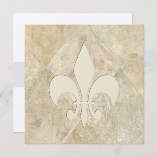 Classique Fleur De Lis Invitations De Mariage (Devant / Derrière)