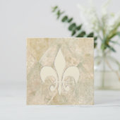 Classique Fleur De Lis Invitations De Mariage (Debout devant)