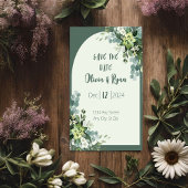 Classique Floralité Faire-Part de Date de Mariage