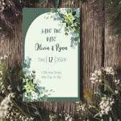 Classique Floralité Faire-Part de Date de Mariage