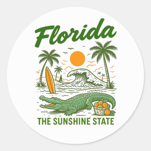 Classique Floride - Autocollants de l'État du Sole (Devant)