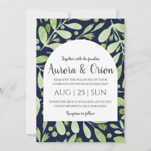 classique formel sauge vert invitation mariage