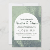 classique formel sauge vert invitation mariage (Devant)