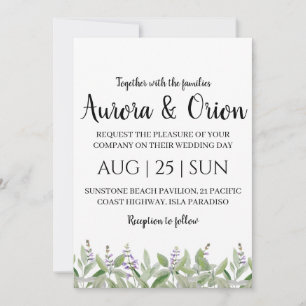 classique formel sauge vert invitation mariage