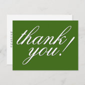 Classique, Glamour "merci !" Carte postale (Devant / Derrière)