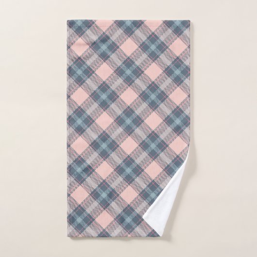 Classique gris rose bleu Plaid En vichy Motif (Serviette à main)